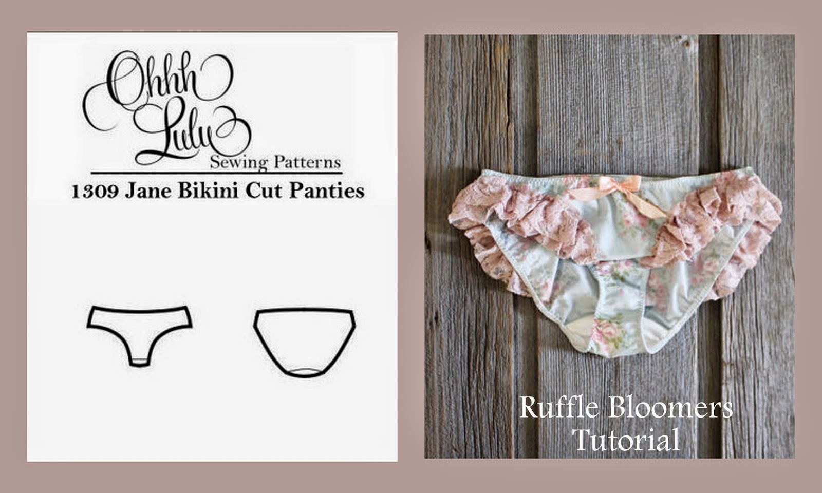 Sewing Pattern for No Show Panties No Elastic Underwear Pattern With BONUS  Elastic Tutorial Birch Women's Breifs 