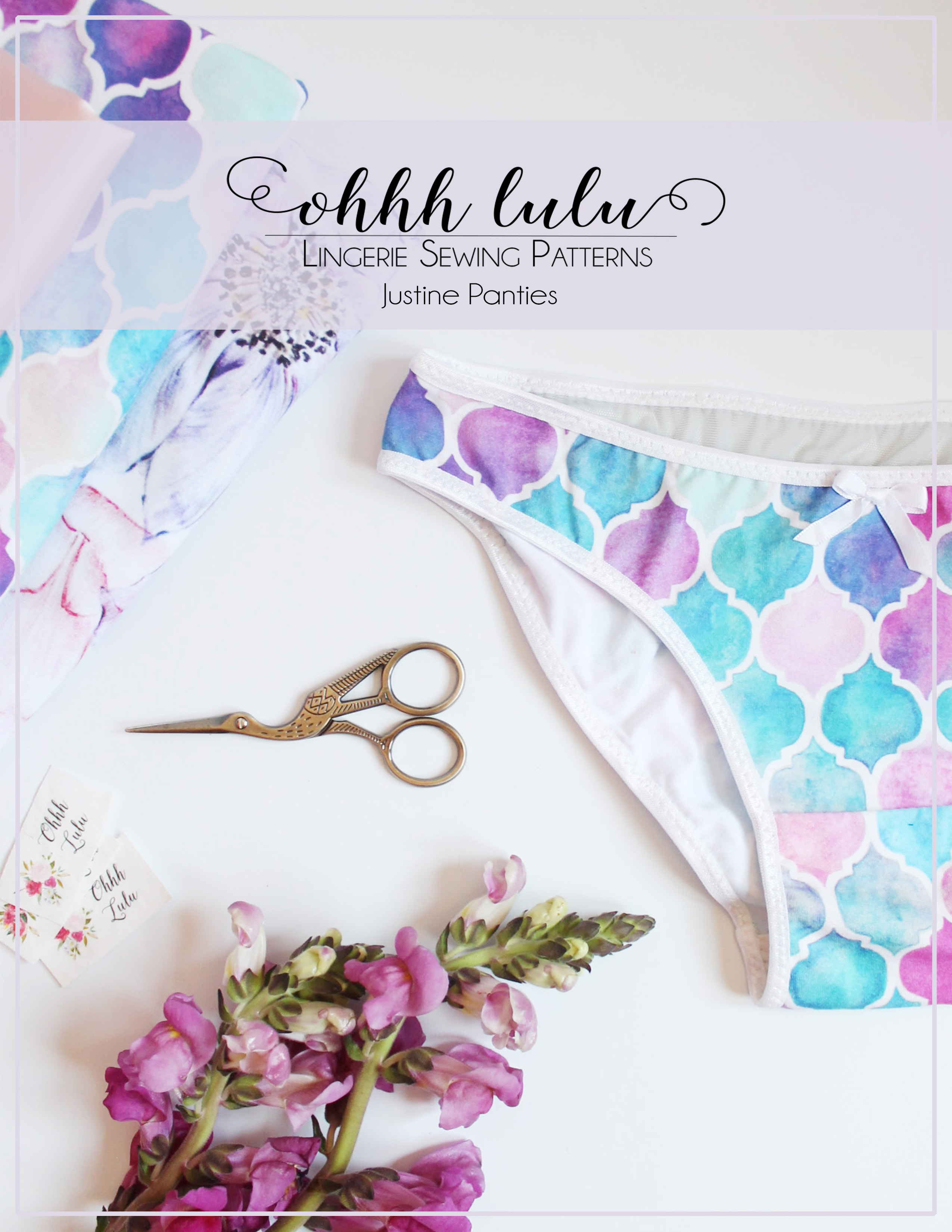 How to make elastic free panties - PDF Sewing Pattern - Lotus Panties -  Lingerie Sewing tutorial 